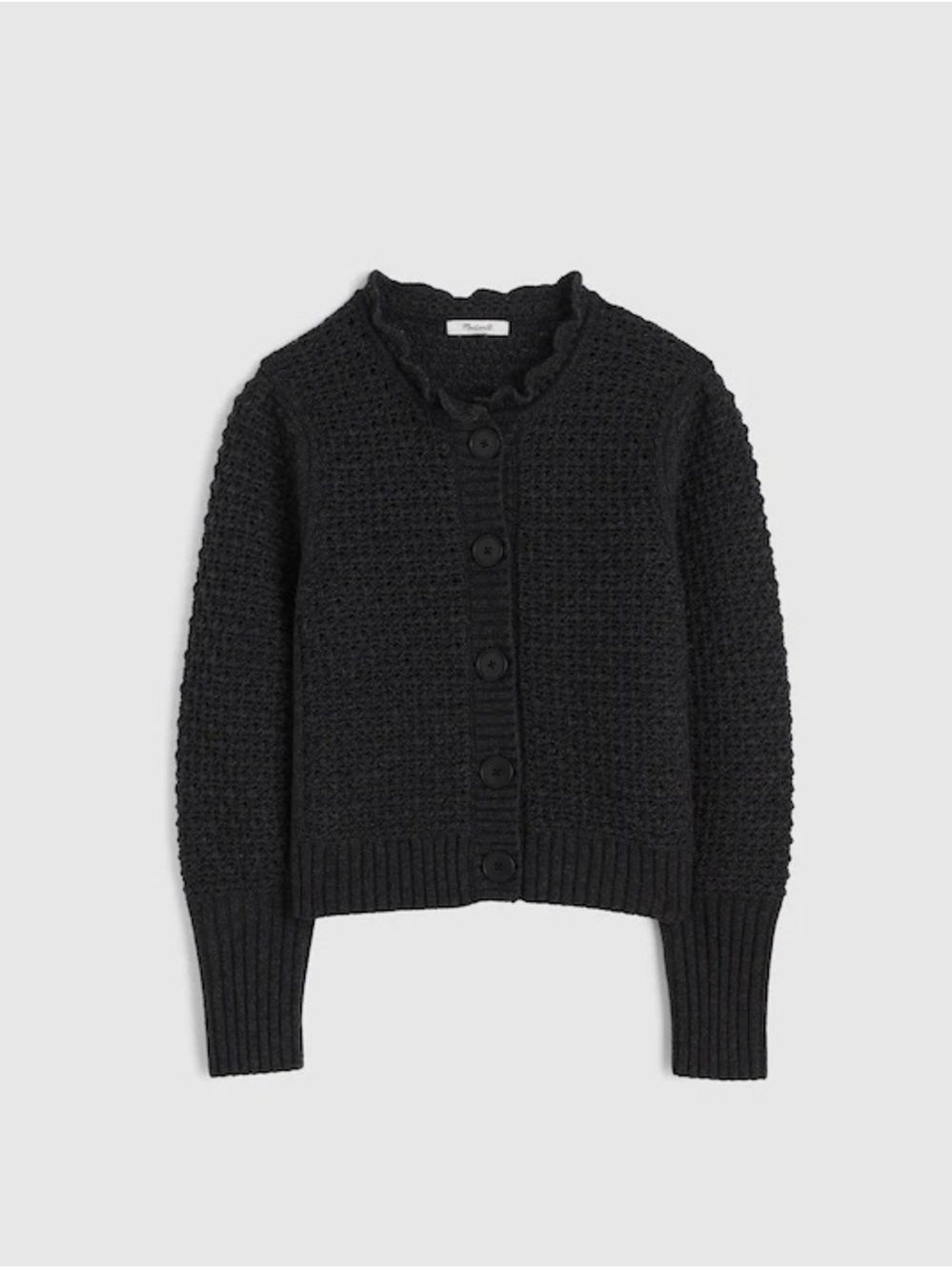 NWT Madewell Scalloped Merino Wool-Blend Cardigan